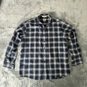 L.L. Bean Men's XL Traditional Fit Blue Plaid Button Down Shirt